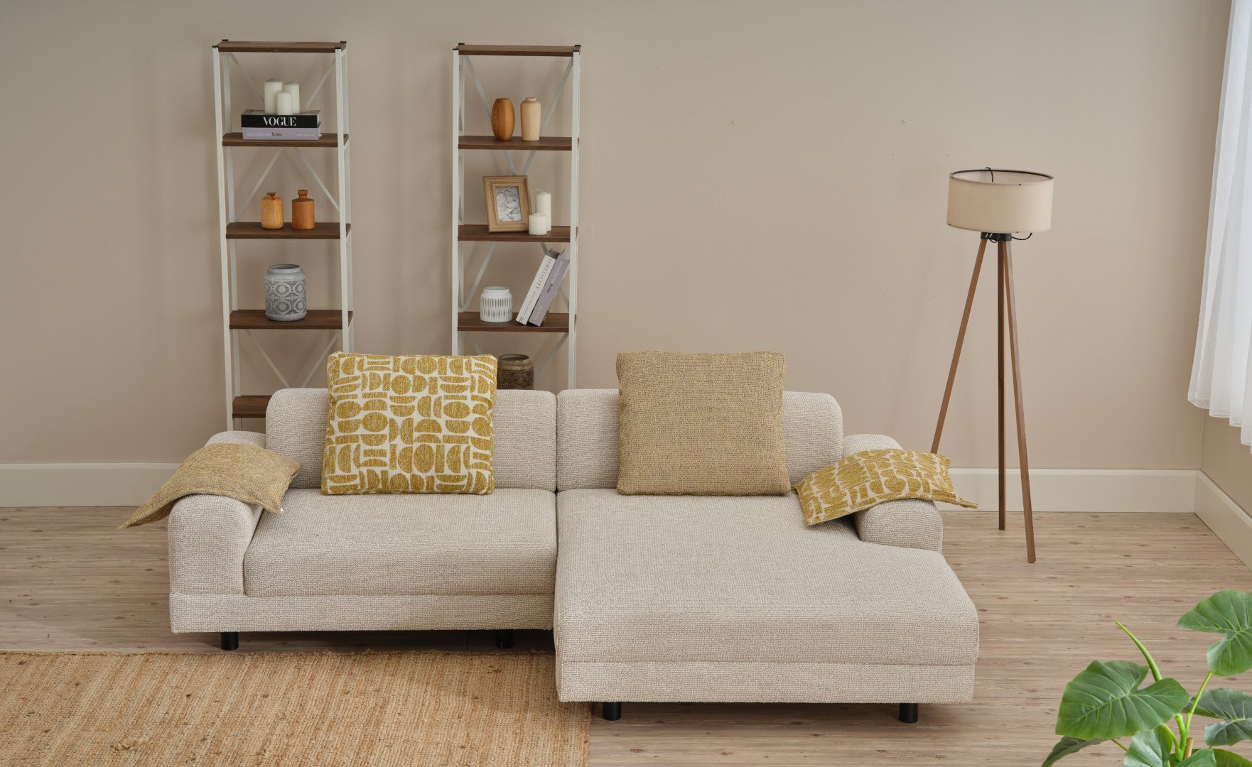 Soft Köşe Koltuk Kırık Beyaz