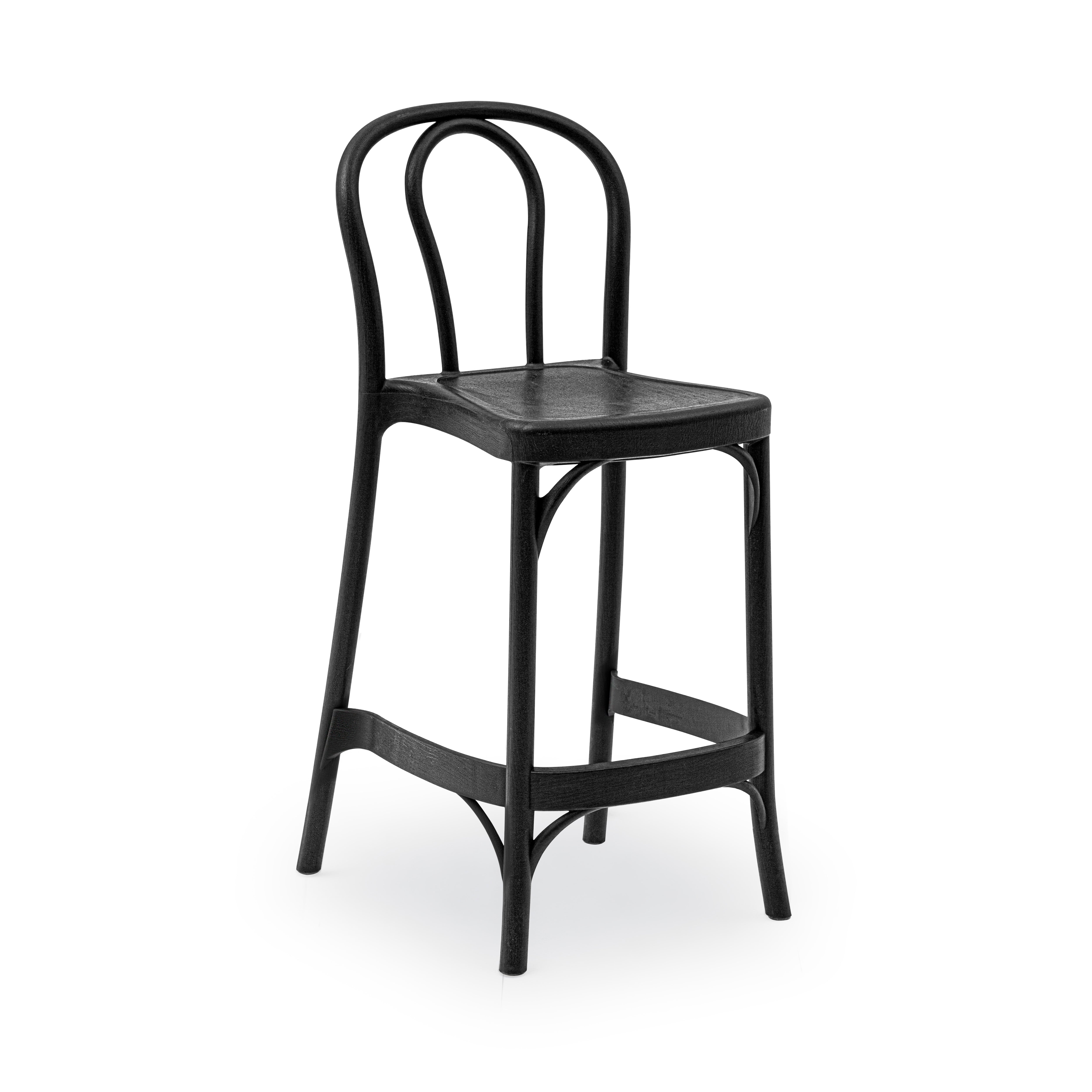 Sozo Polipropilen Bar Sandalyesi Siyah 65 cm